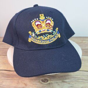 Buckingham Palace Embroidered Navy Cap Adjustable 100% Cotton